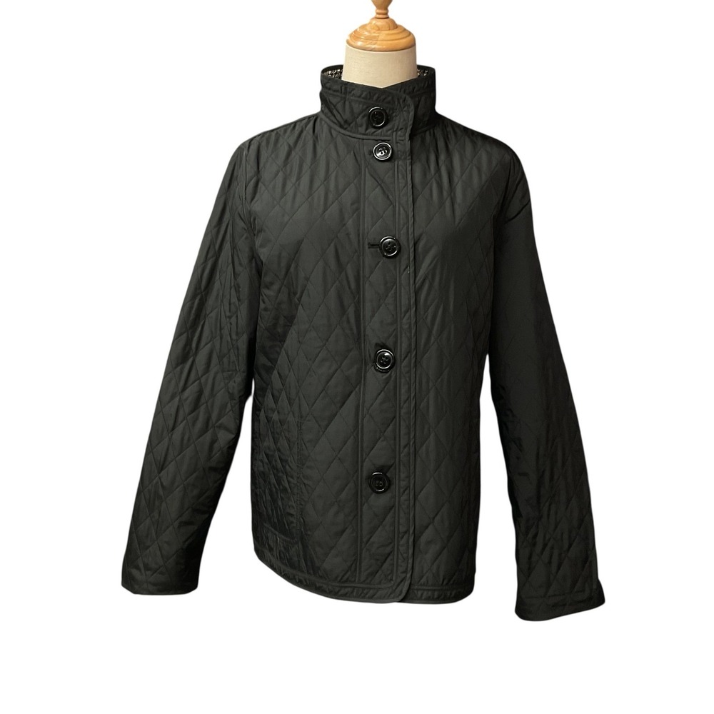 Talbots Women's Geometric Print Reversible Lightweight Quilted Jacket Size Large - Picture 7 of 16